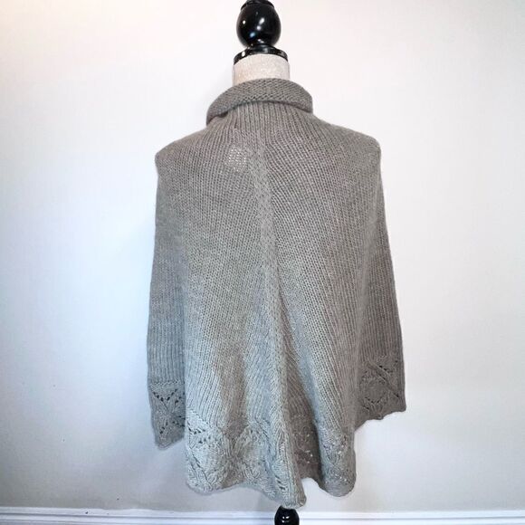COCOGIO Italy Hand Knit Poncho Cape Anthropologie Alpaca One Size - Picture 5 of 7